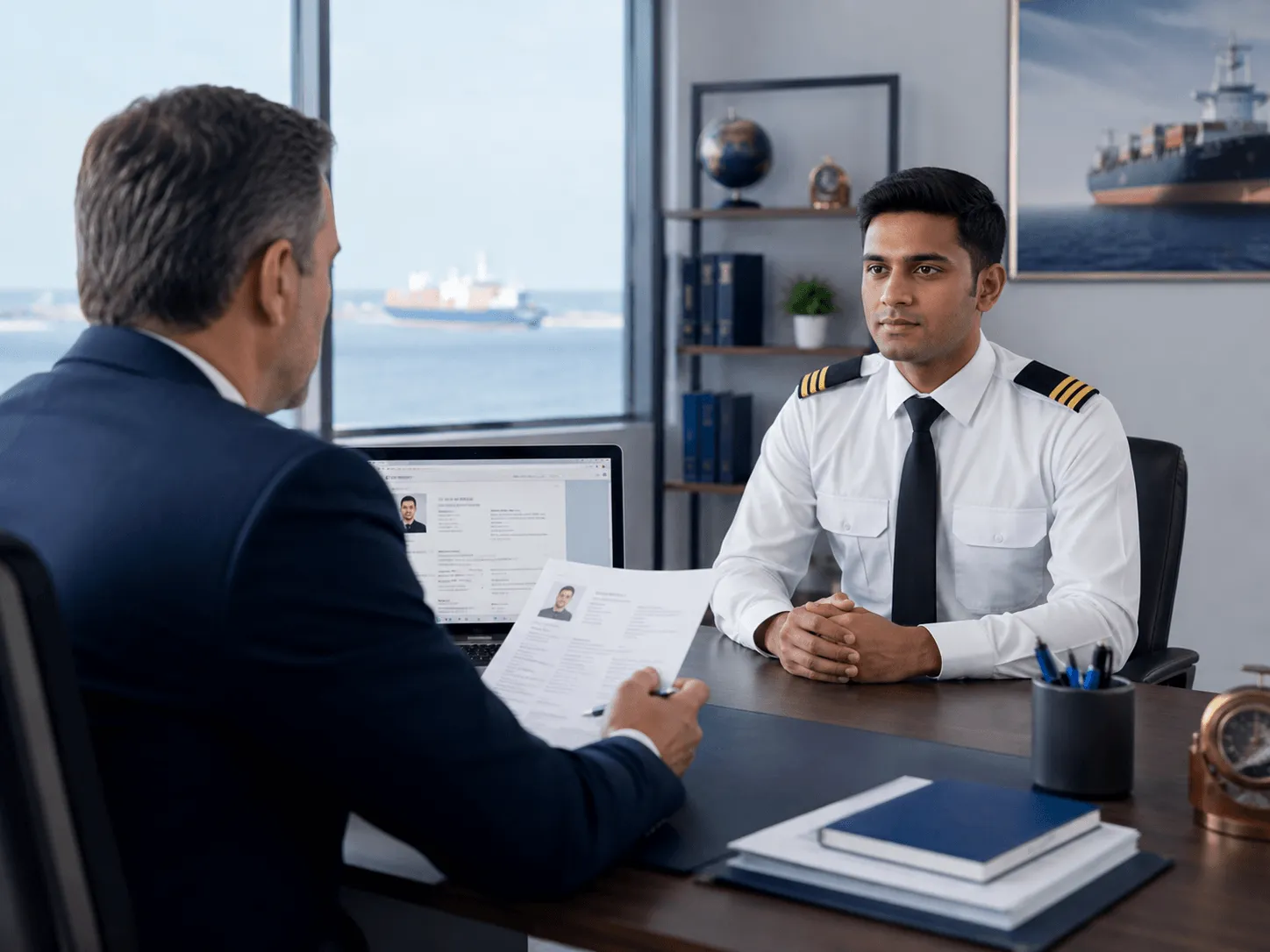 Reliable crew manning agency verifying seafarer competence through interviews