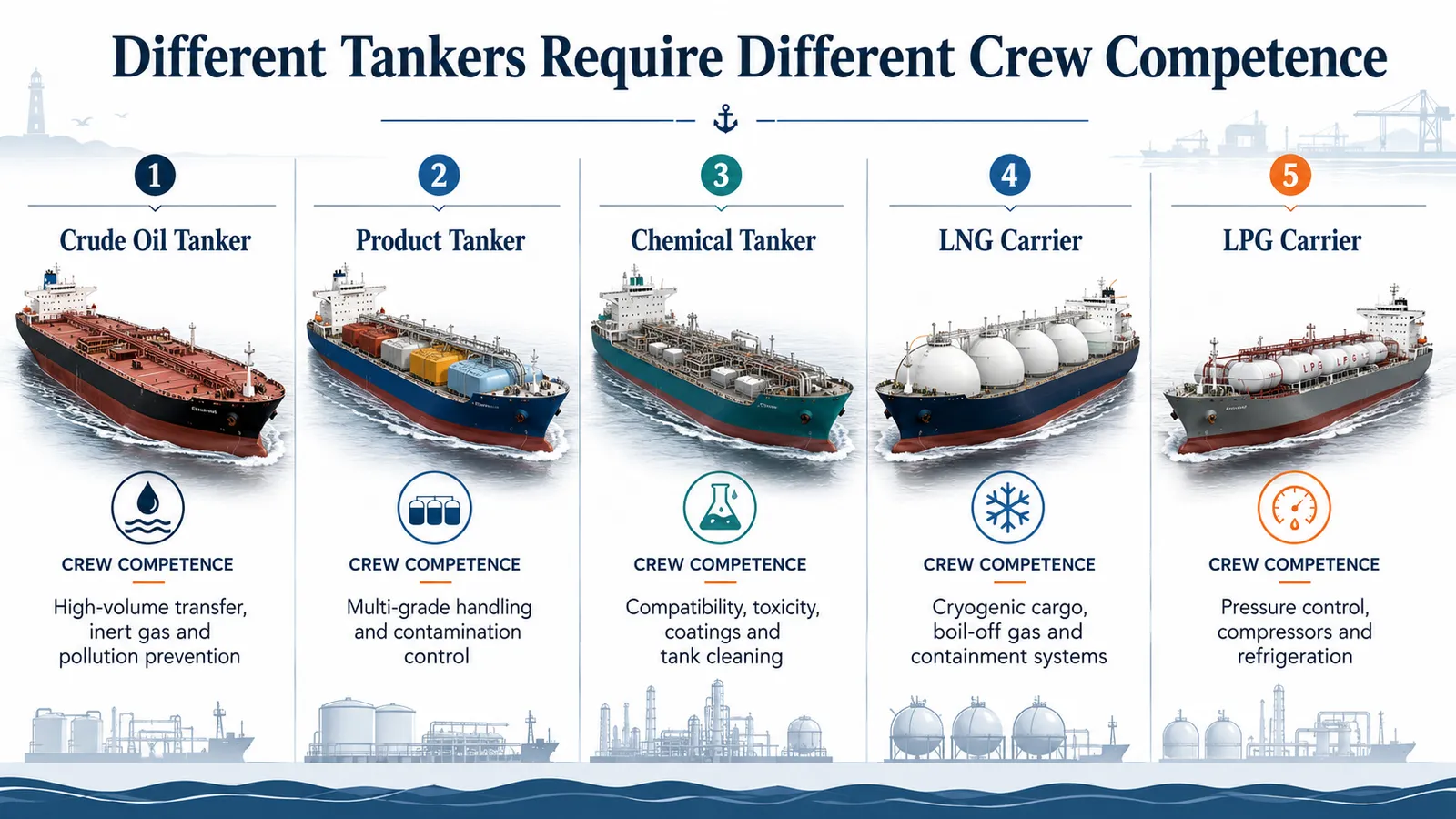 different tanker crew compliment